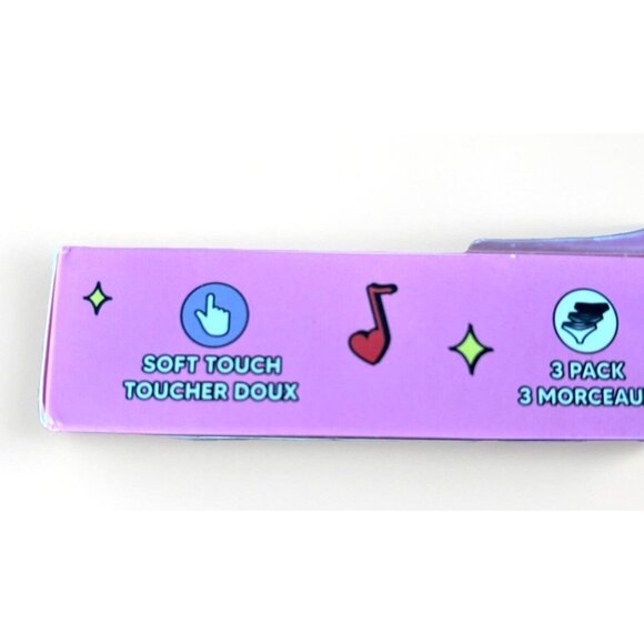 Musical Underwear W/ Mixtape Box Cute Girls Underwear 3PC Set Retro Print Size M - Picture 5 of 7